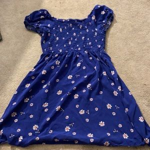 Little girls floral ruched dress